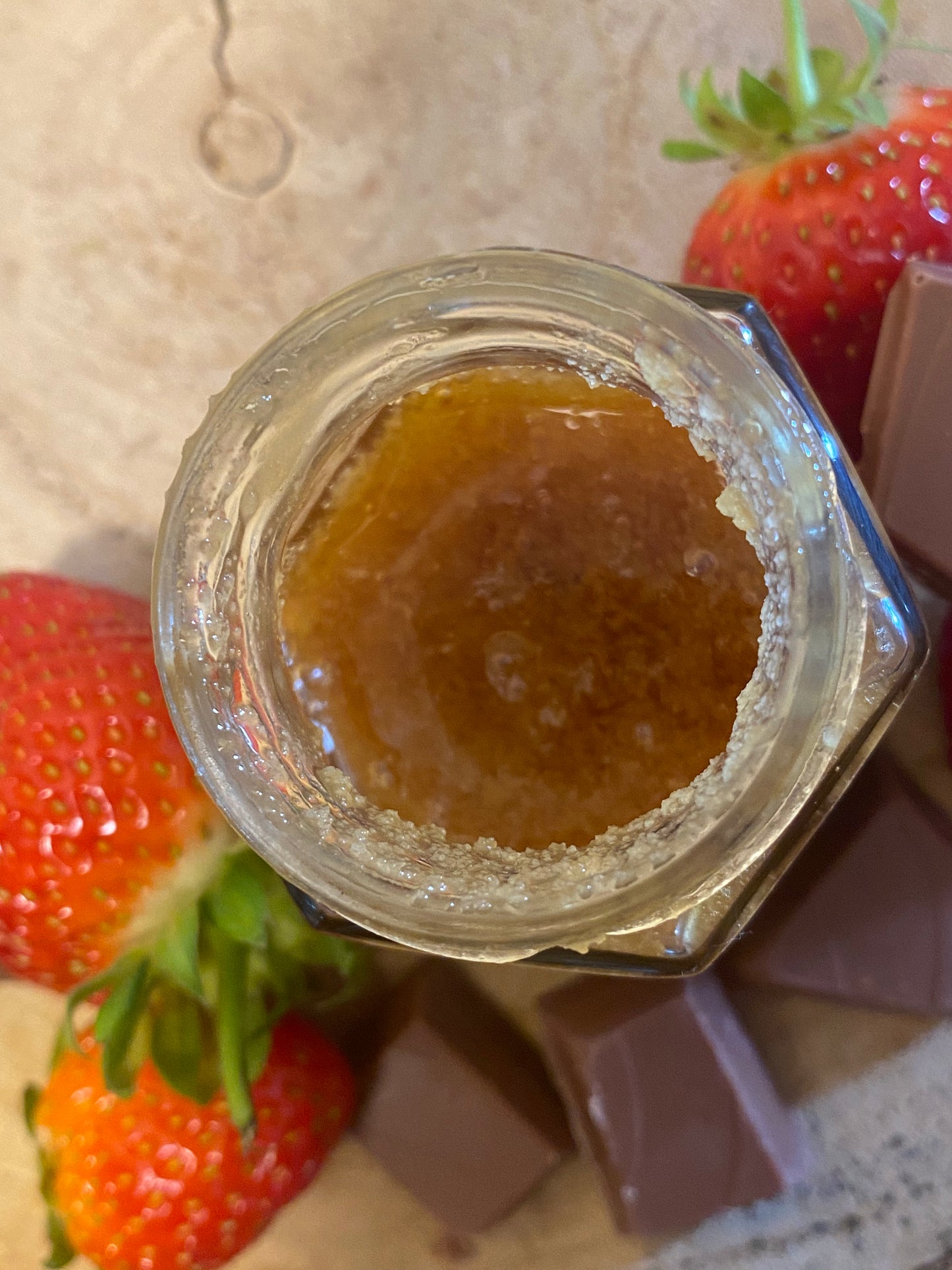 Organic strawberry raw honey